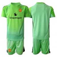 Stroje piłkarskie Manchester United Bramkarskie Koszulka Trzeciej dla dzieci 2025-26 Krótki Rękaw (+ szorty)